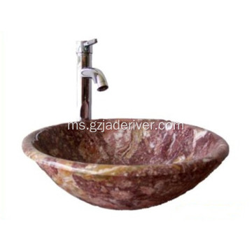 Tenggelam Marble Vessel Sink Vanity Top